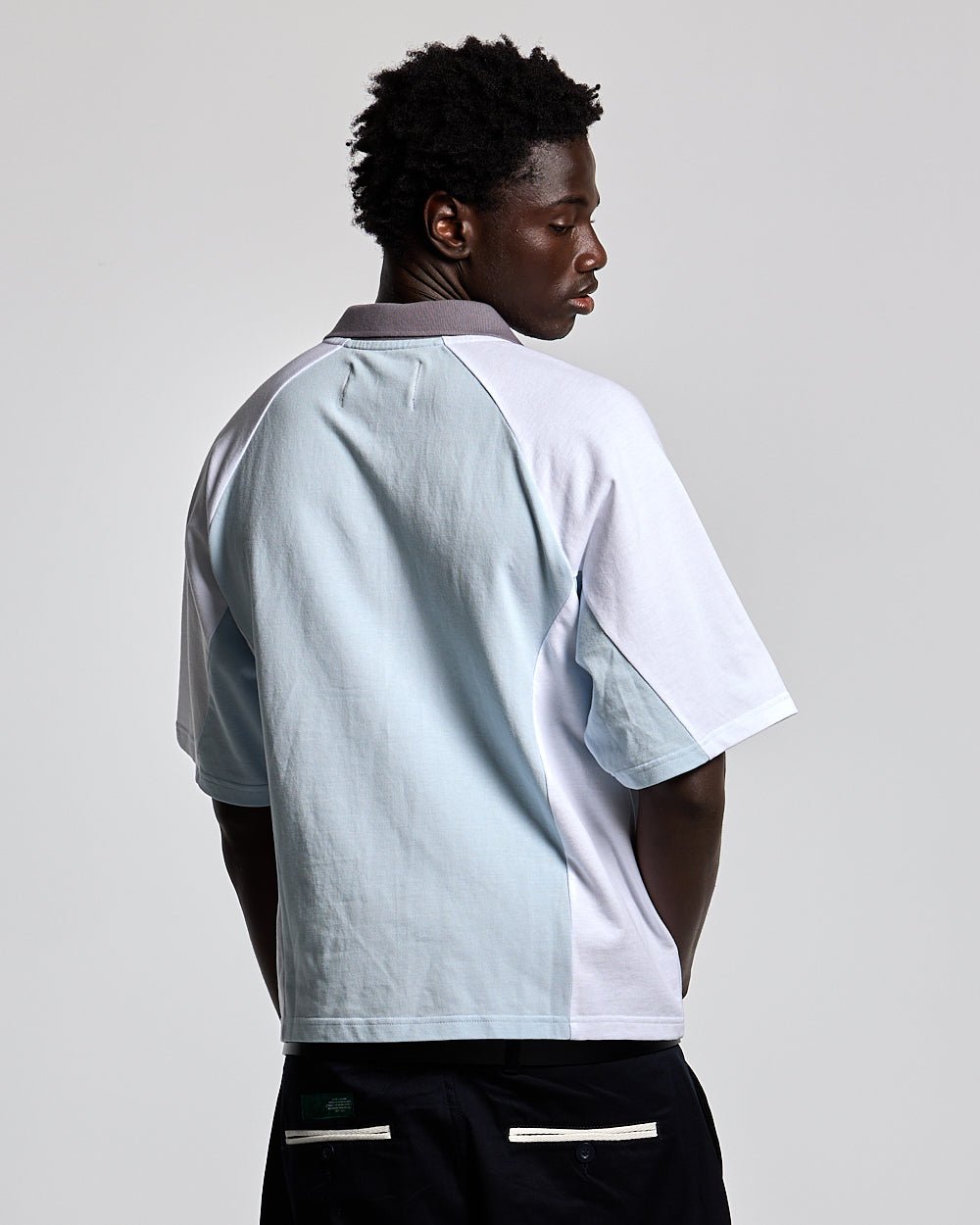 EXTREME POLO IRON LIGHT BLUE AND GREY