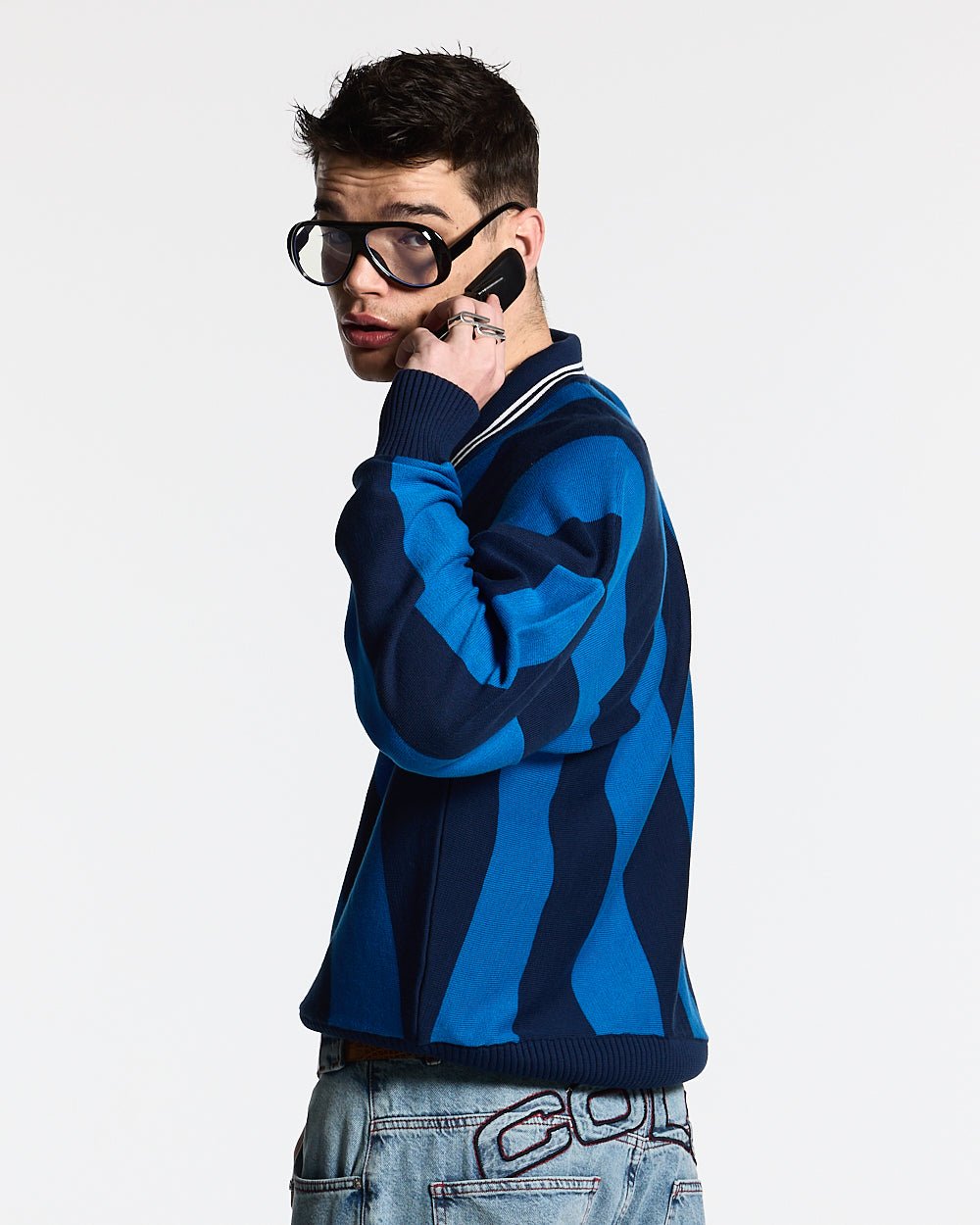 SEAWAVES KNIT BLUE STRIPES