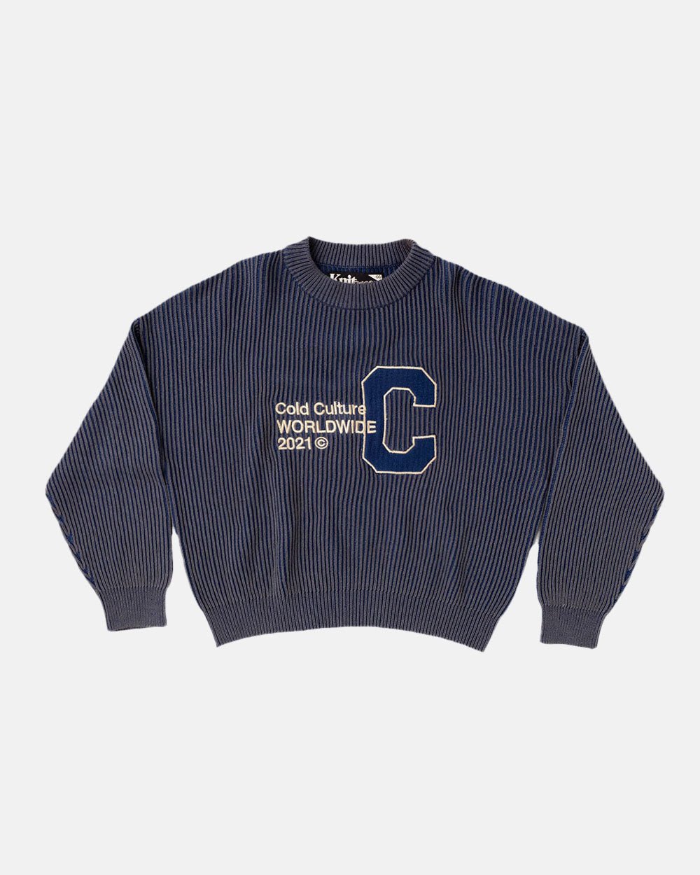 COLD UNIVERSITY KNIT DARK BLUE