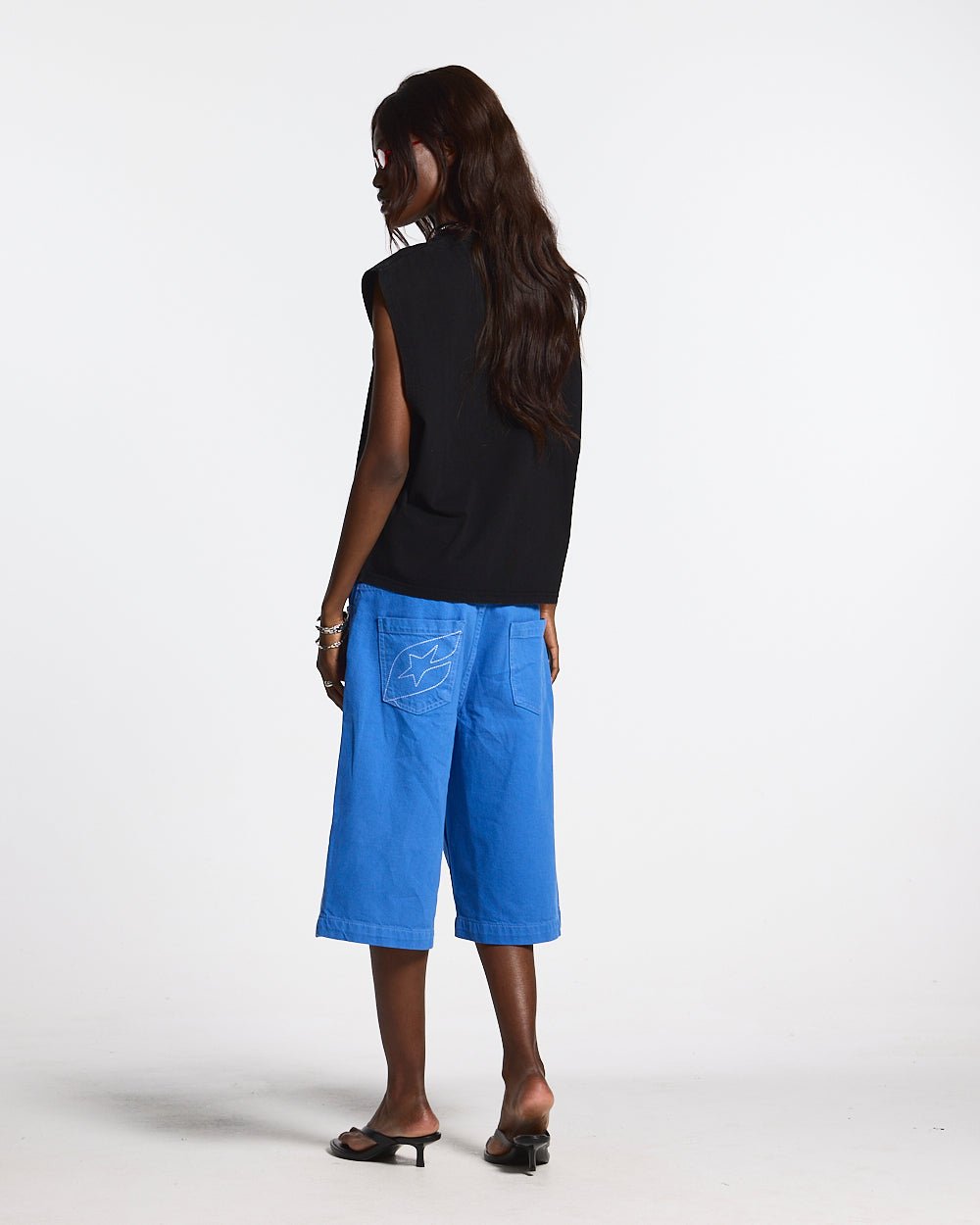 STITCHING JORTS TRUE BLUE